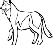 Coloriage et dessins gratuit Chien berger à imprimer