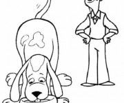 Coloriage Chien et ma&icirc;tre