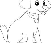 Coloriage Chien facile