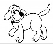 Coloriage et dessins gratuit Chien heureux à imprimer