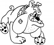 Coloriage Chien qui fait peur
