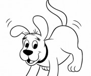 Coloriage et dessins gratuit Chien qui joue à imprimer