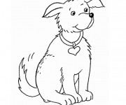 Coloriage Chien qui porte un coeur