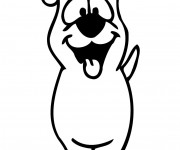 Coloriage Chien qui rit pour enfant