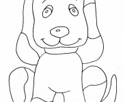 Coloriage Chien simple