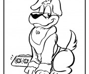 Coloriage Chien super confiant