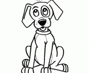 Coloriage Chien sympathique