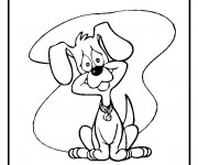Coloriage Chien triste