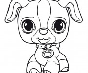 Coloriage et dessins gratuit Chien trop mignon à imprimer