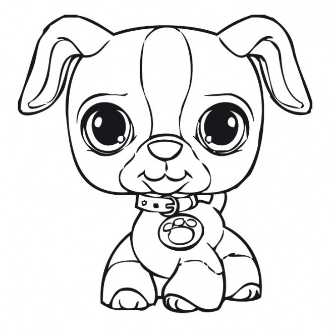 Coloriage Chien Trop Mignon Dessin Gratuit à Imprimer