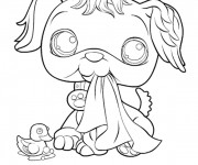 Coloriage Chiot avec des beaux yeux