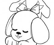 Coloriage Chiot trop mignonne