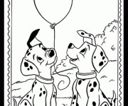 Coloriage Chien gratuit à imprimer liste 80 à 100