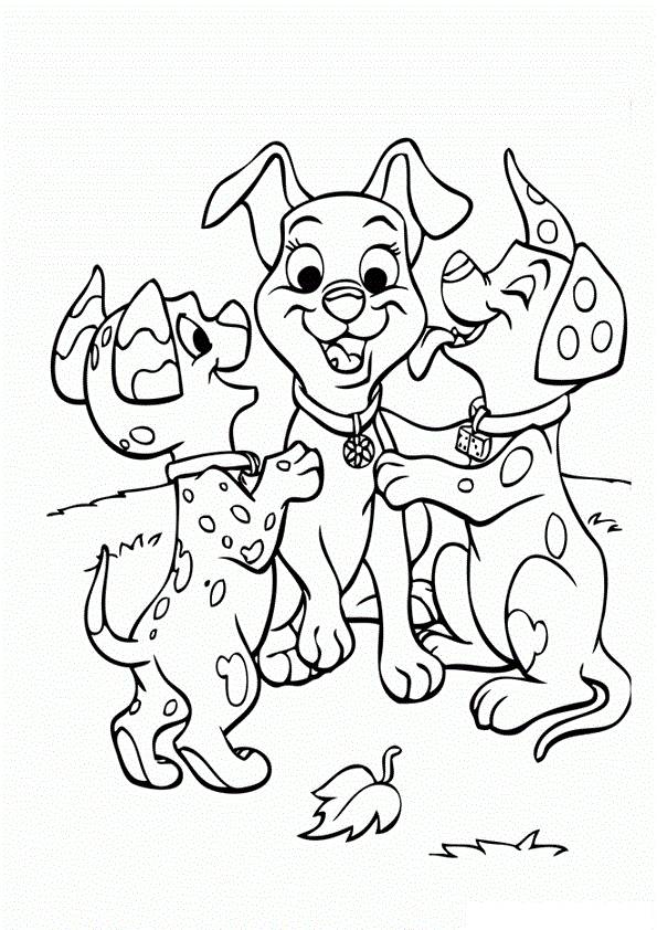 Coloriage et dessins gratuits Des chiens à colorier à imprimer
