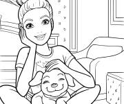 Coloriage Le chien de Barbie