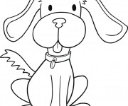 Coloriage Petit Chien attentif