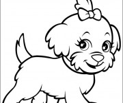 Coloriage Petite Chienne trop mignonne