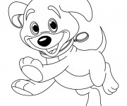 Coloriage Chiot avec les yeux brillants