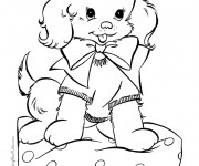 Coloriage Chiot mignon facile