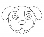 Coloriage tête de Chiot