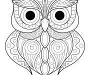 Coloriage Chouette avec motifs