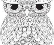 Coloriage Chouette difficile