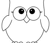 Coloriage Chouette facile en ligne