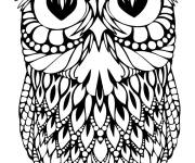 Coloriage Chouette magique anti-stress