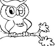 Coloriage Chouette mignonne