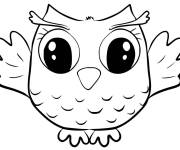 Coloriage Chouette mignonne kawaii