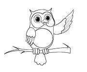 Coloriage Chouette te salue