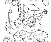 Coloriage et dessins gratuit Hibou sage à imprimer