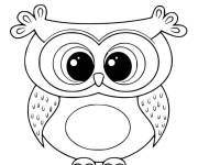 Coloriage L'oiseau nocturne chouette