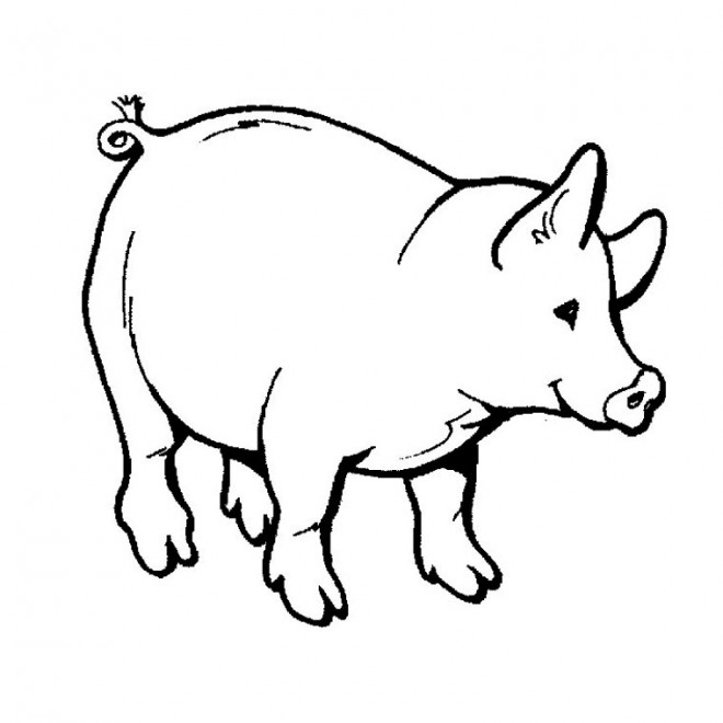 Coloriage et dessins gratuits Cochon maternelle à imprimer