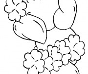 Coloriage Cochon regarde en haut