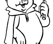 Coloriage Un Cochon d&eacute;tective