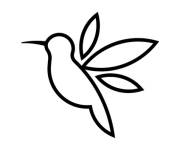 Coloriage et dessins gratuit Colibri abstrait à imprimer