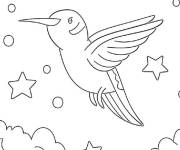 Coloriage Colibri c&eacute;leste