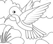 Coloriage Colibri de bande anim&eacute;