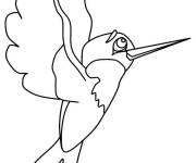 Coloriage et dessins gratuit Colibri de dessin anim&eacute; pour &eacute;coliers à imprimer