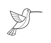 Coloriage et dessins gratuit Colibri en logo à imprimer