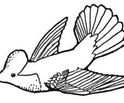 Coloriage Colibri en volant cp