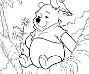 Coloriage Colibri et Winnie l'ourson de Disney