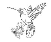 Coloriage et dessins gratuit Colibri fermant les yeux à imprimer