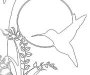 Coloriage Colibri lunaire