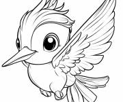 Coloriage Colibri magique