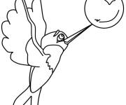 Coloriage et dessins gratuit Colibris de cartoon à imprimer
