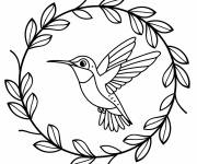 Coloriage Mandala colibri tout facile pour ce1