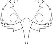 Coloriage Masque de Colibri &agrave; d&eacute;couper