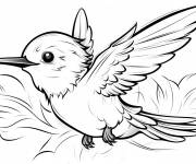Coloriage Petit Colibri au long bec